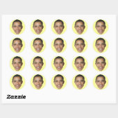 Obama (8-bits) ronde sticker (Vel)