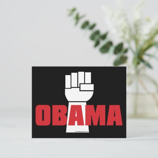 Obama aan. briefkaart (Staand voorkant)