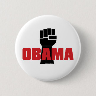 Obama aan. ronde button 5,7 cm