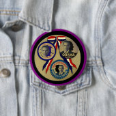 Obama, Abe, FDR & JFK Ronde Button 4,0 Cm (In situ)