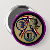 Obama, Abe, FDR & JFK Ronde Button 4,0 Cm (Voorkant /achterkant)