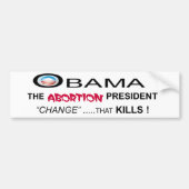 OBAMA-ABORTERING BUMPERSTICKER (Voorkant)