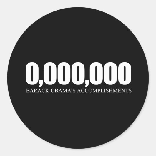 Obama Acplementen Ronde Sticker (Voorkant)