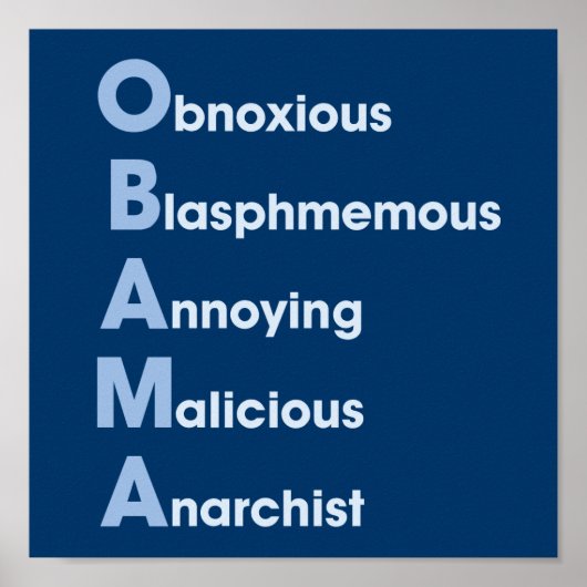 Obama-Acronym Poster (Voorkant)