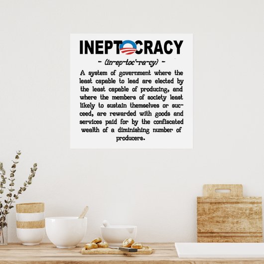 Obama Administration Ineptocracy Poster (groot) (Keuken)