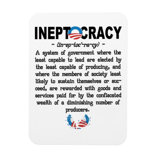 Obama Administration Ineptocracy Premium magneet (Verticaal)