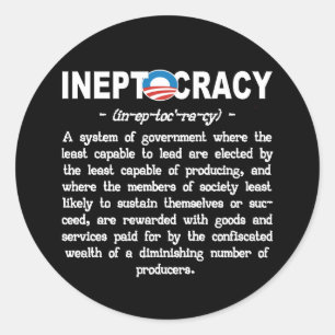 Obama Administration Inneptocracy Sticker