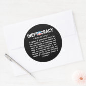 Obama Administration Inneptocracy Sticker (Envelop)