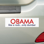 OBAMA - als een rockdumber Bumpersticker (Op auto)