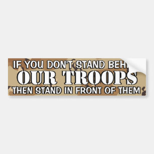 OBAMA - ALS JE NIET ACHTER ONZE TROEPEN STUURT BUMPERSTICKER
