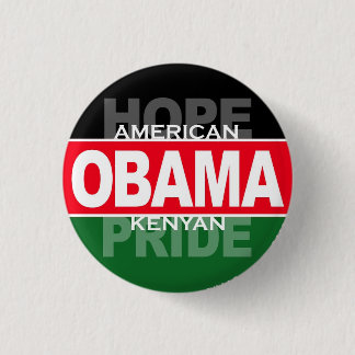 Obama — American Hope, Kenyan Pride Ronde Button 3,2 Cm