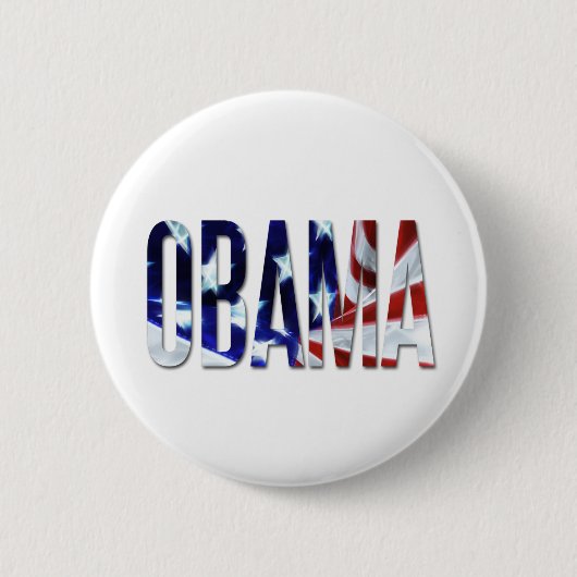 Obama Amerika vlag Ronde Button 5,7 Cm (Voorkant)