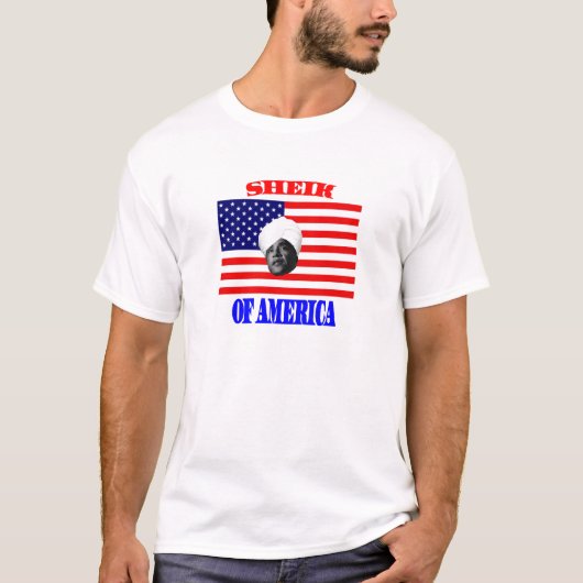 Obama Amerikaans Sheikh T-shirt (Voorkant)