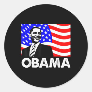 Obama Amerikaanse vlag Amerikaanse President Gift Ronde Sticker