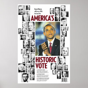 Obama: Amerika's historische Poster voor stemmen
