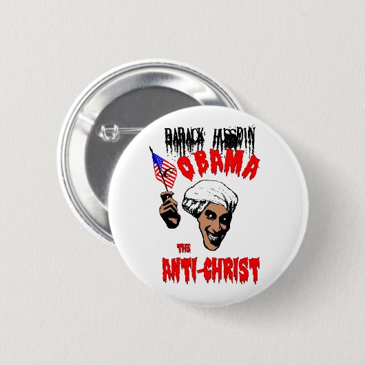 Obama Anti-Christus Button (Voorkant /achterkant)
