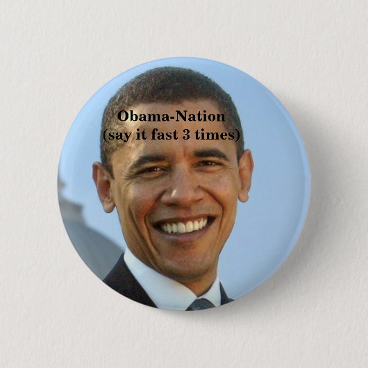 Obama-anti. Ronde Button 5,7 Cm (Voorkant)
