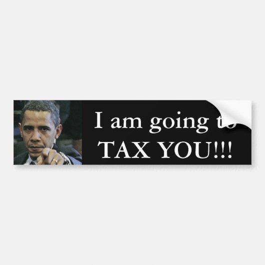 obama_antichrist, ik ga naar TAX JOU!!! Bumpersticker (Voorkant)