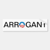 Obama Arrogant Bumpersticker (Voorkant)