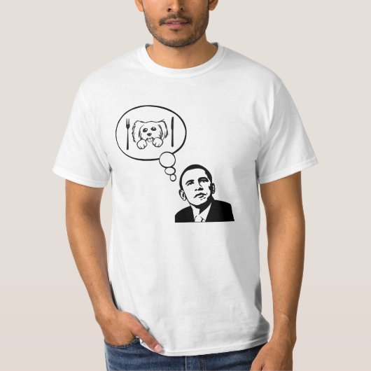 Obama Ate Dog-shirt T-shirt (Voorkant)