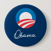 OBAMA AUTOGRAPH RONDE BUTTON 4,0 CM (Voorkant)