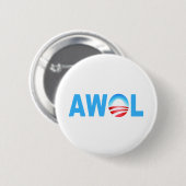 OBAMA AWOL RONDE BUTTON 5,7 CM (Voorkant /achterkant)