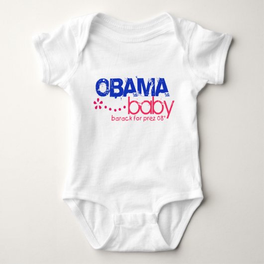 Obama Baby - Barack For Prez 08 - Gepersonaliseerd Romper (Voorkant)