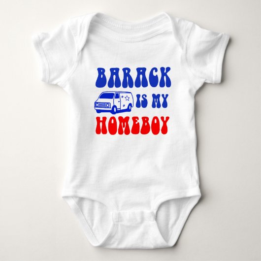 Obama Baby - Barack is mijn Homeboy Romper (Voorkant)
