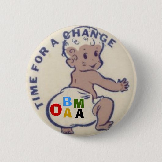 Obama Baby Diaper Button (Voorkant)