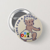 Obama Baby Diaper Button (Voorkant /achterkant)