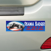 Obama Badger - neemt gewoon wat hij wil Bumpersticker (Op auto)