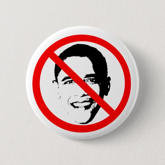 Obama Barack No Ronde Button 5,7 Cm (Voorkant)