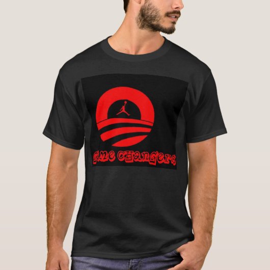Obama basketbal hiphop t-shirt (Voorkant)