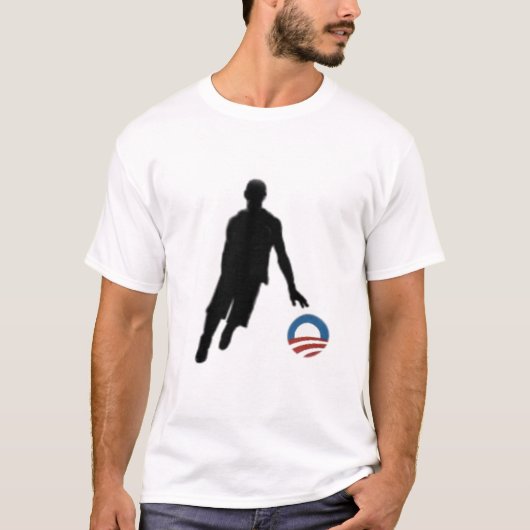Obama Basketball Silhouette T-Shirt (Voorkant)