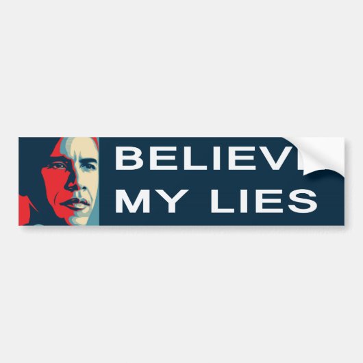 Obama Believe Sheeple Bumpersticker (Voorkant)