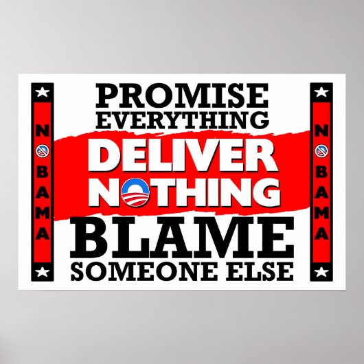 Obama: Beloof alles, geef niets! Poster (Voorkant)