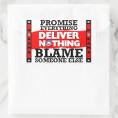 Obama: Beloof alles, geef niets! Rechthoekige Sticker (Tas)