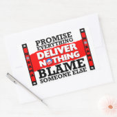 Obama: Beloof alles, geef niets! Rechthoekige Sticker (Envelop)