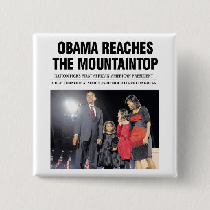 Obama bereikt de Button van de bergtop