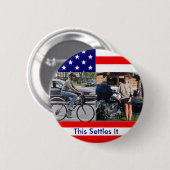 Obama Bicycle Palin Motorcyle Ronde Button 5,7 Cm (Voorkant /achterkant)