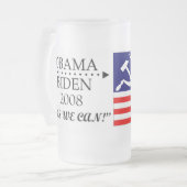 Obama-Biden2008 Frosty Matglas Bierpul (Voorkant links)