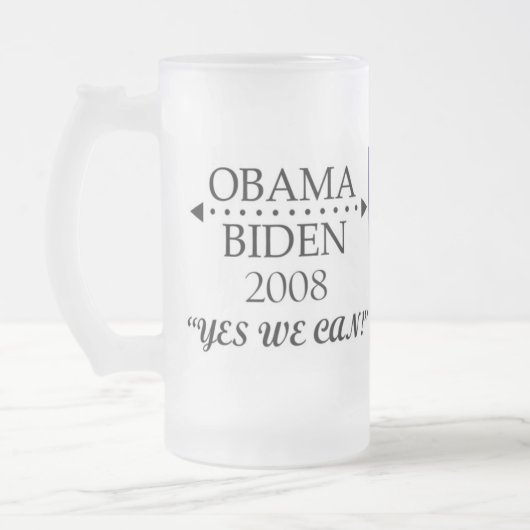 Obama-Biden2008 Frosty Matglas Bierpul (Links)