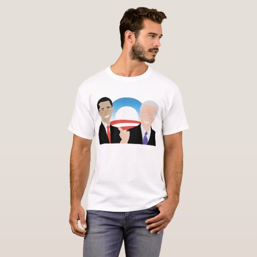 Obama Biden '08 Basic Tshirt (Voorkant volledig)