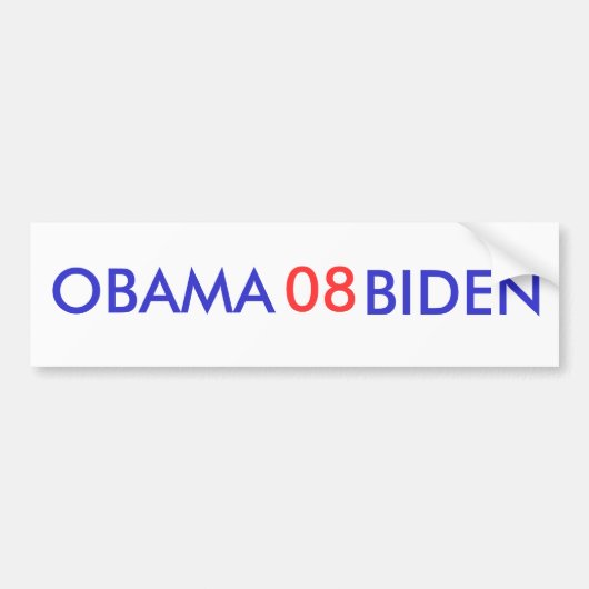 Obama-Biden 08 Bumpersticker (Voorkant)