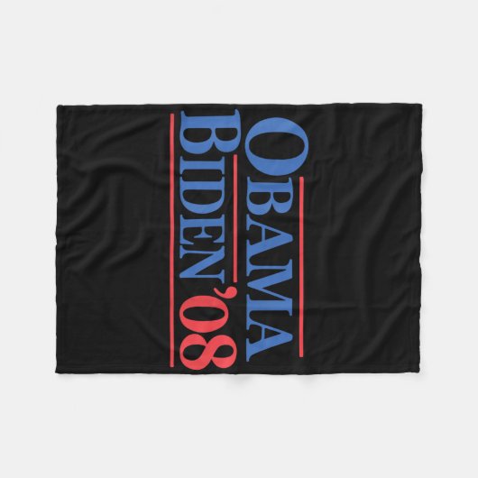  Obama Biden 08-campagne Fleece Deken (Voorkant (Horizontaal))