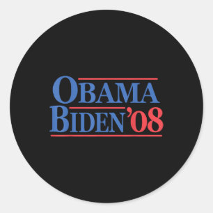 Obama Biden 08-campagne Ronde Sticker