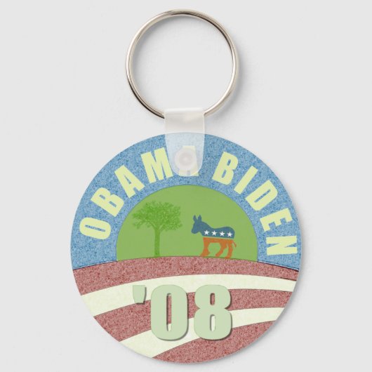 Obama Biden '08 Logo Sleutelhanger (Voorkant)