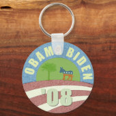 Obama Biden '08 Logo Sleutelhanger (Voorkant)