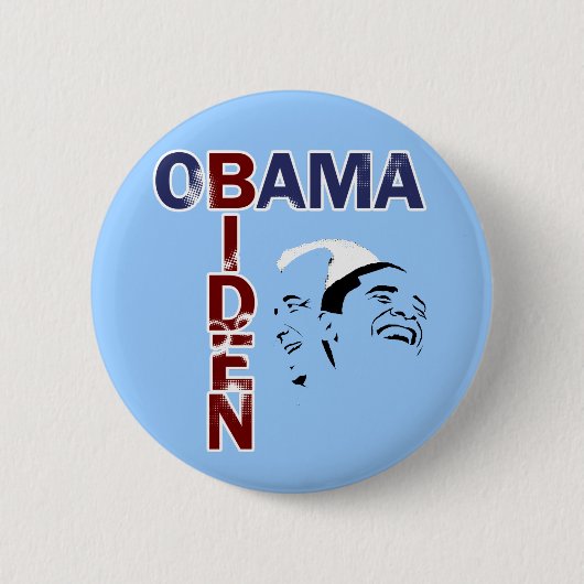 Obama & Biden '08 Ronde Button 5,7 Cm (Voorkant)