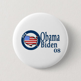Obama Biden 08 Ronde Button 5,7 Cm